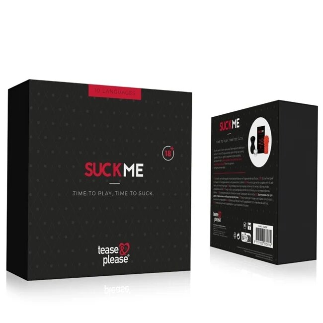 TEASE & PLEASE Set jocuri erotice - SUCK ME ventuza pentru mamelon zar si finger sleeve 3 piese