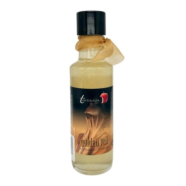 Tentacion Ulei de masaj Golden Veil formulă specială cu particule strălucitoare aurii 100 ml