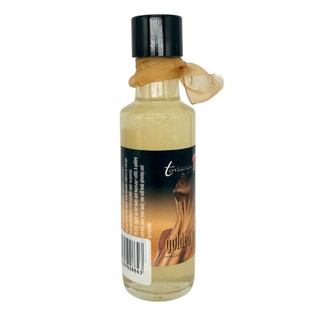 Tentacion Ulei de masaj Golden Veil formulă specială cu particule strălucitoare aurii 100 ml
