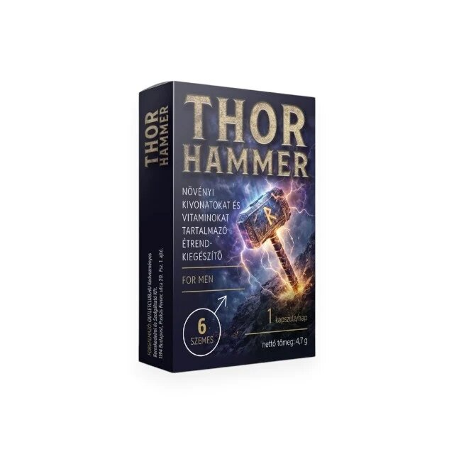 THOR HAMMER Capsule pentru stimularea erecției potență testosteron și fertilitate cu extract de șofran și zinc 6 buc