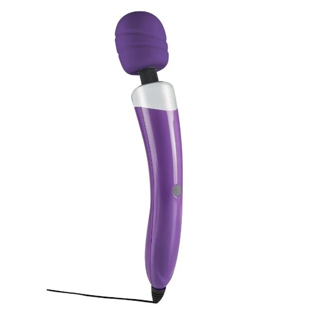 TOY JOY Aparat de masaj - Wonder Wand pentru corp si zonele intime 3 functii de vibratie mov 33.5 cm