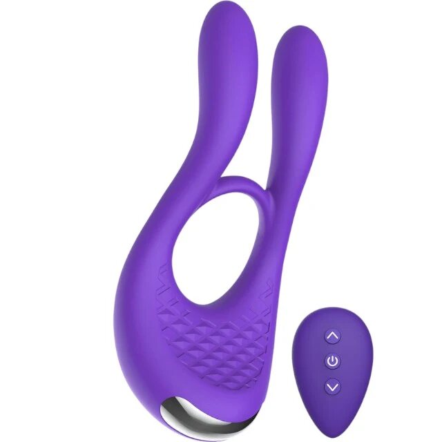 TOY JOY Inel vibrator pentru penis Joy Ride to Paradise control prin telecomandă 4 funcții de pulsații 3 funcții de vibrație mov