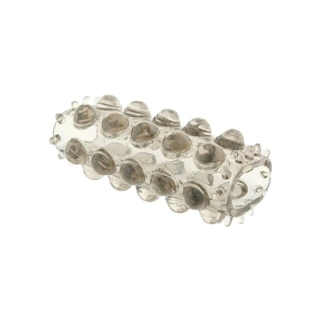 TOY JOY Manșon pentru penis cu striații Power Stretchy Sleeve pentru stimulare intensă și îngroșare transparent