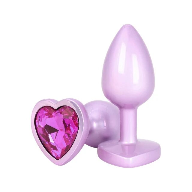 TOY JOY Plug anal Time to Shine din aluminiu cu bază în formă de inimă lungime 7 cm diametru 2.6 cm culoare roz (10673P)
