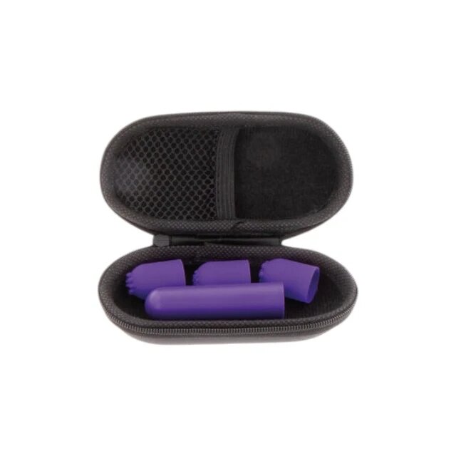 TOY JOY Stimulator clitoris Designer Pocket Stimulator cu 3 capete interschimbabile 12 funcții de vibrație silențios mov