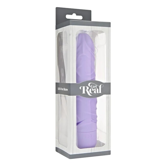 TOY JOY Vibrator Get Real Classic Original Vibrator 7 funcții de vibrație rezistent la apă lungime 20.1 cm culoare mov