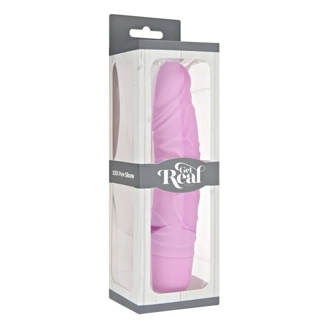 TOY JOY Vibrator Get Real Classic Original Vibrator 7 funcții de vibrație rezistent la apă lungime 20.1 cm culoare roz