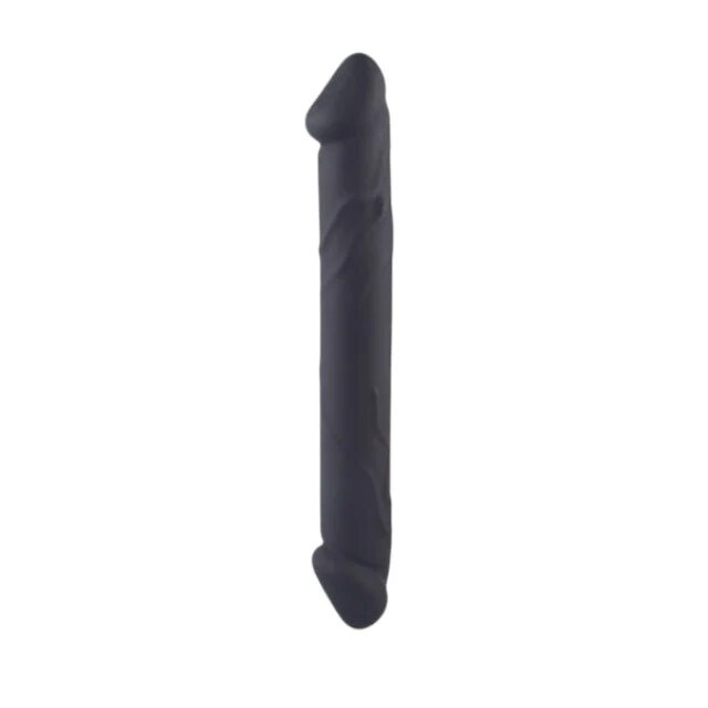 TOYZ4LOVERS Dildo cu două capete Double Joy din silicon hipoalergenic lungime 23 cm diametru 3 cm negru