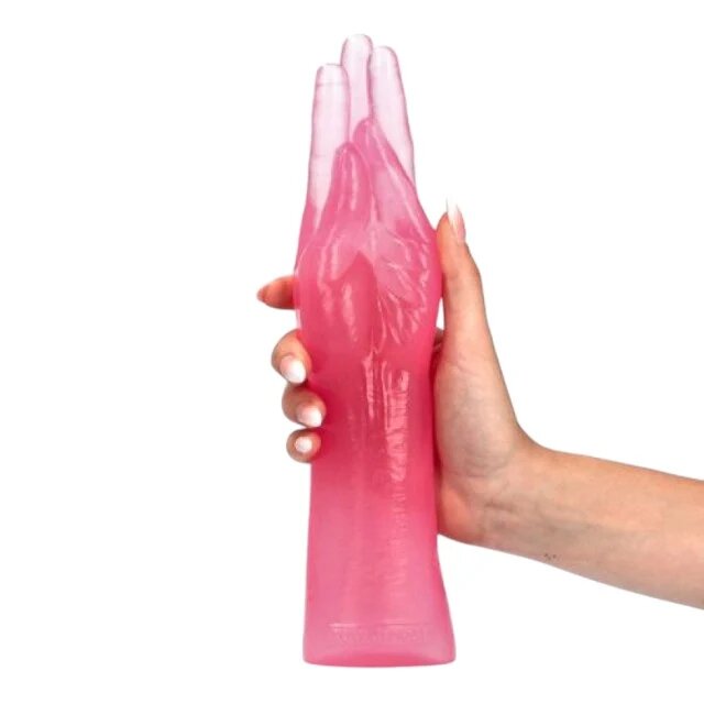 TOYZ4LOVERS Dildo Mania pentru penetrare vaginala sau anala tip fisting lungime 28 cm culoare roz transparent