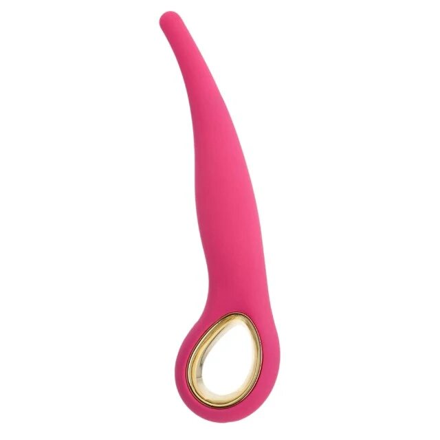 TOYZ4LOVERS Vibrator anal Handy Anal Slim Grip utilizare anală sau vaginală 10 funcții de vibrație 18 cm roz cu auriu