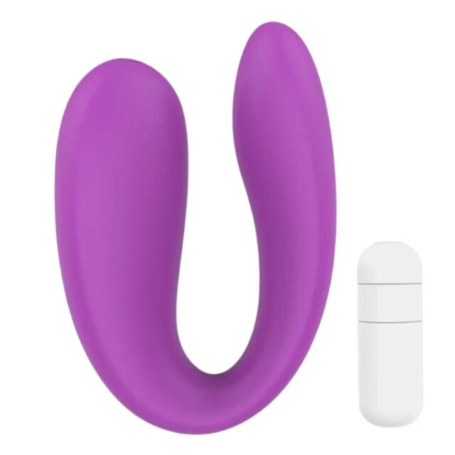 TOYZ4LOVERS Vibrator dublu Elys Play Together pentru stimulare clitoridiană și vaginală cu vibrator bullet detașabil 6 cm mov
