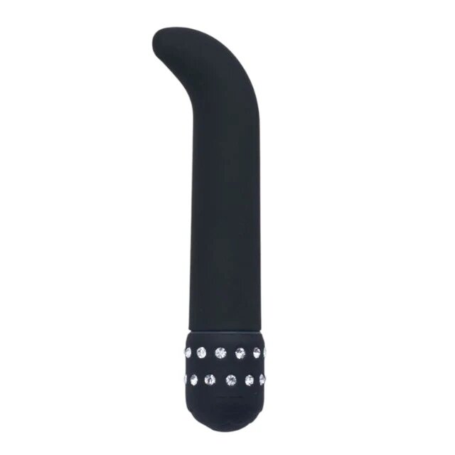 TOYZ4LOVERS Vibrator pentru punctul G G-Diamonds Curve design cu strasuri cu vibrații multiple 15.2 cm negru (00904383)