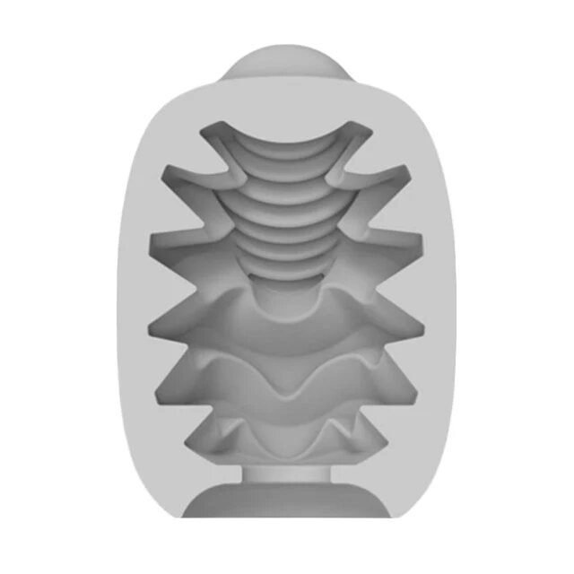 VIBEGGS Masturbator 2 în 1 Candy Curves efect autolubrifiant vibrator bullet inclus utilizat și ca stimulator clitoris gri