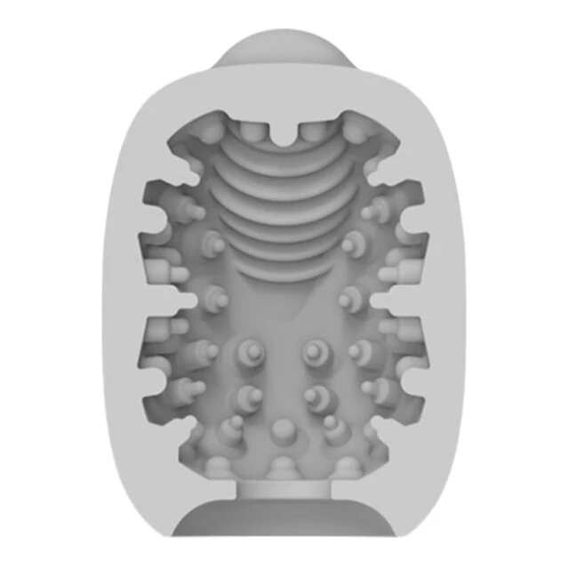 VIBEGGS Masturbator 2 în 1 Naughty Nubs efect autolubrifiant vibrator bullet inclus utilizat și ca stimulator clitoris gri