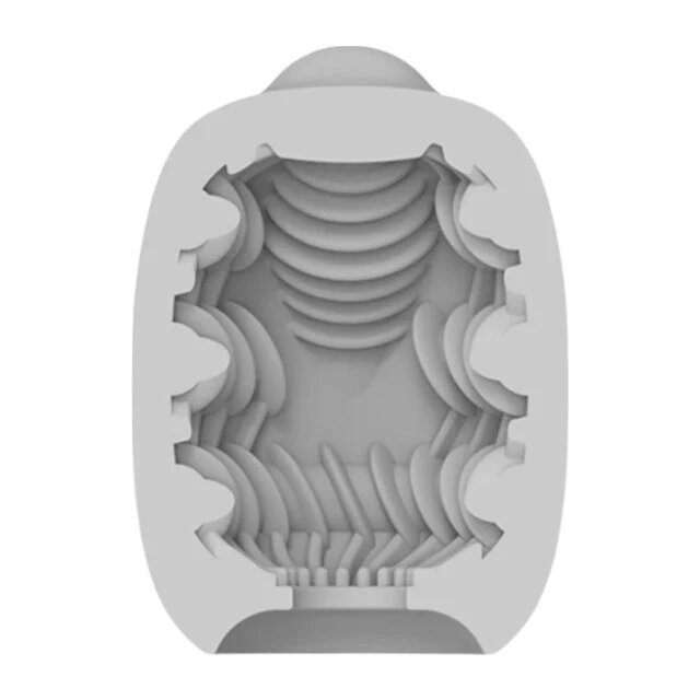 VIBEGGS Masturbator 2 în 1 Ribs Delight efect autolubrifiant vibrator bullet inclus utilizat și ca stimulator clitoris gri