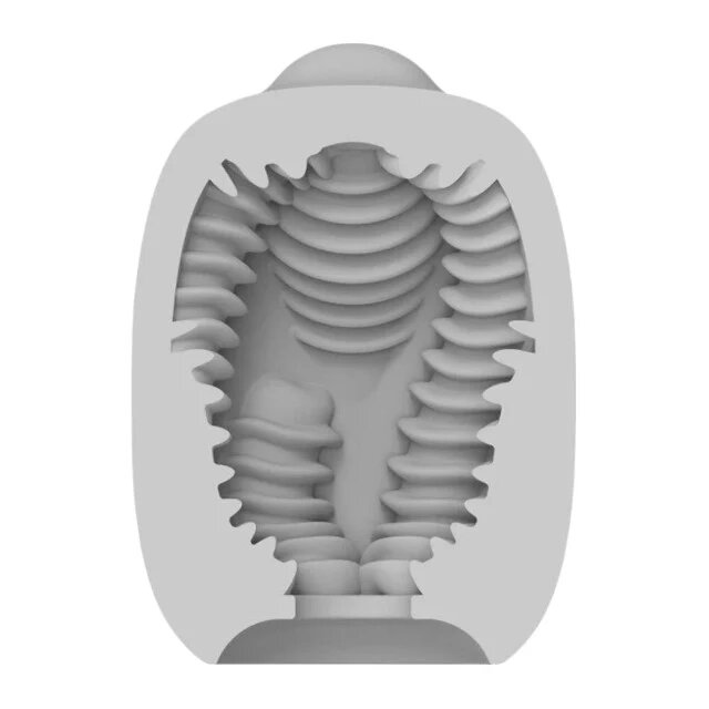 VIBEGGS Masturbator 2 în 1 Twisty Tongues efect autolubrifiant vibrator bullet inclus utilizat și ca stimulator clitoris gri