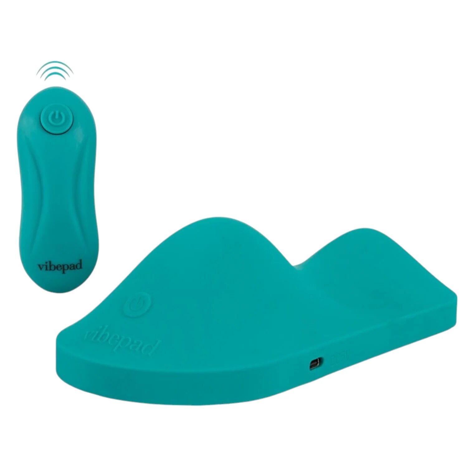 VIBEPAD Pernă vibratoare Intense cu telecomandă pentru stimulare clitoris vulvă și zonă anală 10 funcții de vibrație turcoaz