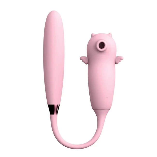 VIOLA Jucarie sexuala Dual Purpose 9 functii de stimulare cu aer 7 trepte de vibrare roz rezistent la apa
