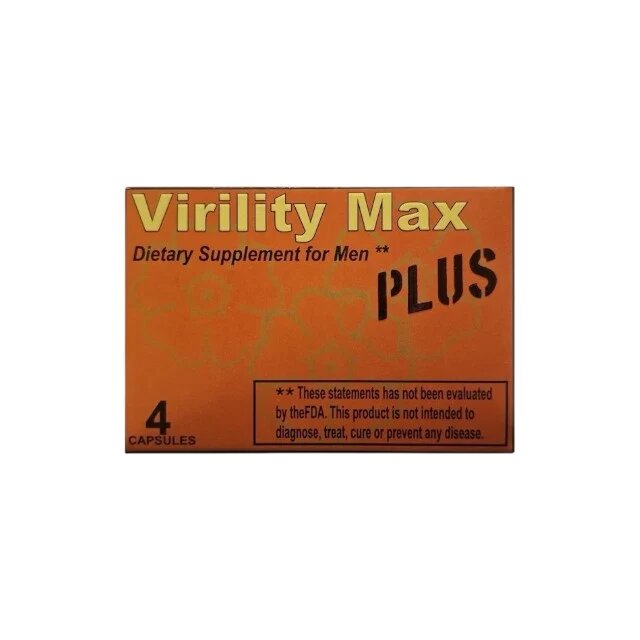 VIRILITY MAX Capsule PLUS pentru erecții puternice și de durată formulă naturală cu ginseng 4 bucăți