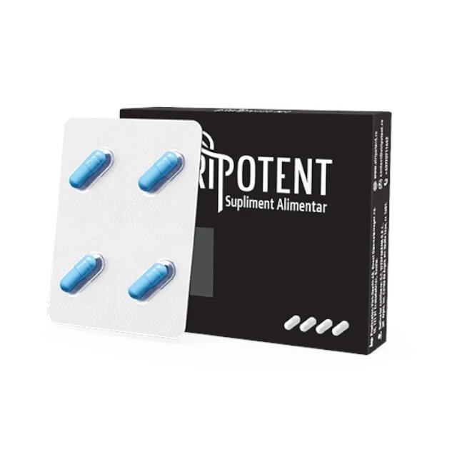 VIRIPOTENT Capsule pentru potență erecții puternice întârzierea ejaculării și libido formulă 100% naturală 4 buc