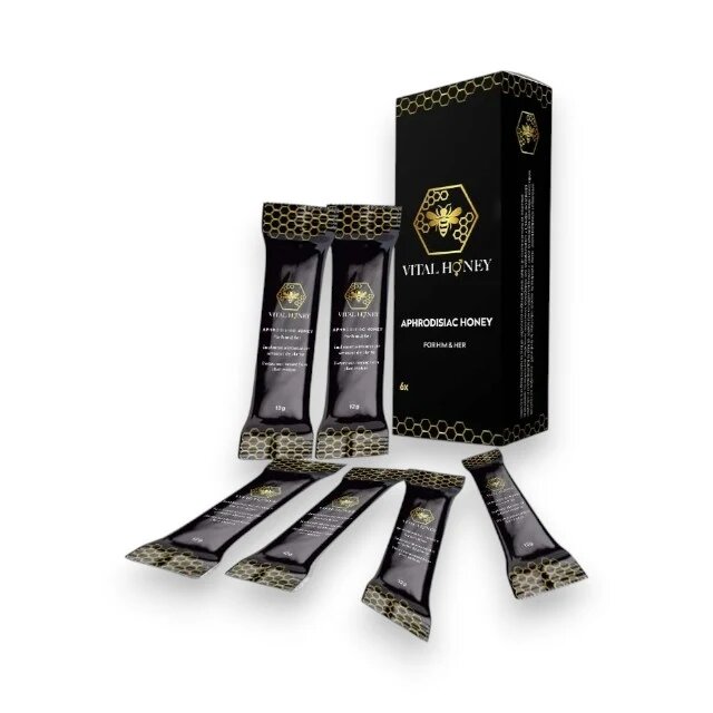 VITAL HONEY Supliment alimentar pe bază de miere poate ajuta la potenta erectie si intarzierea ejacularii 1 cutie x 6 plicuri