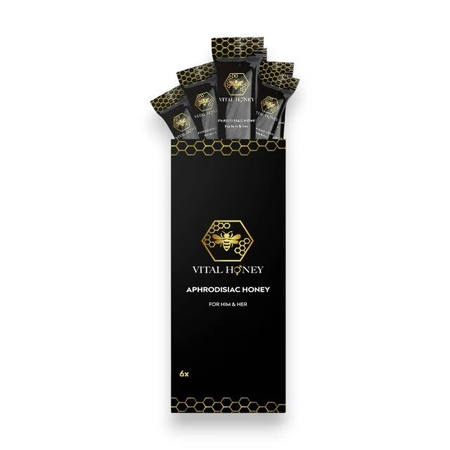 VITAL HONEY Supliment alimentar pe bază de miere poate ajuta la potenta erectie si intarzierea ejacularii 1 cutie x 6 plicuri
