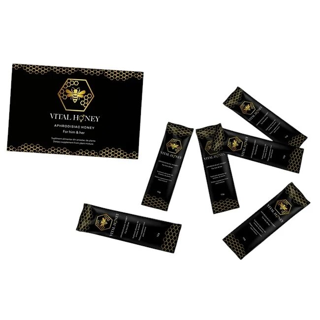 VITAL HONEY Supliment alimentar pe bază de miere unisex poate ajuta la potenta si crestere libido 1 cutie x 12 plicuri