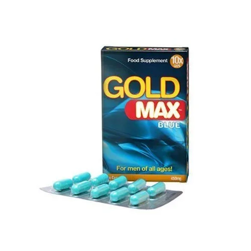 VITALITY Capsule GOLD MAX Blue pentru potență masculină erecții susținute și libido stimulat - 10 bucăți