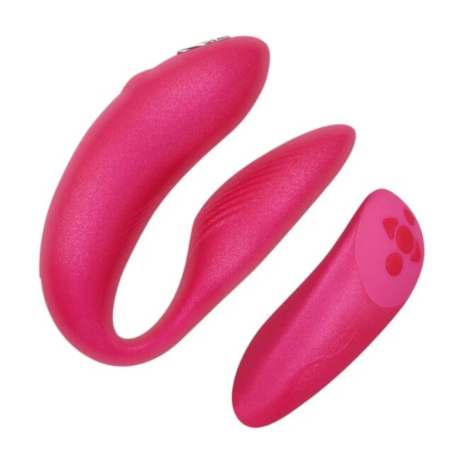 WE-VIBE Stimulator - CHORUS control prin telecomanda si aplicatie pentru stimularea punctului G clitorisului si penisului in timpul penetrarii 12 cm culoare roz