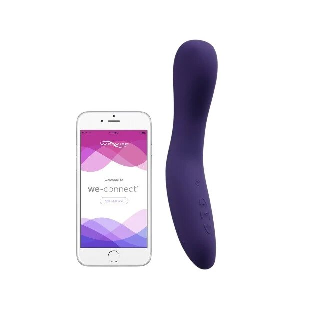 WE-VIBE Stimulator - RAVE control prin aplicatie pentru a stimula G-spot-ul 10 functii de vibratie 25 cm culoarea mov