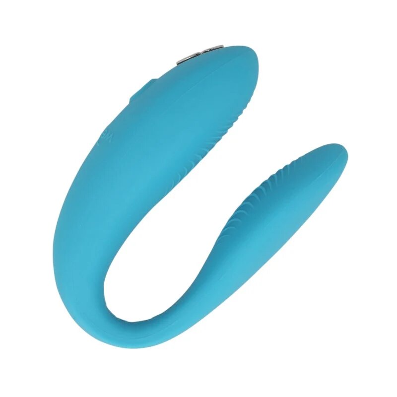 WE-VIBE Vibrator dublu WE VIBE Sync Go pentru stimularea clitorisului și punctului G control prin aplicație 9 funcții de vibrație turcoaz