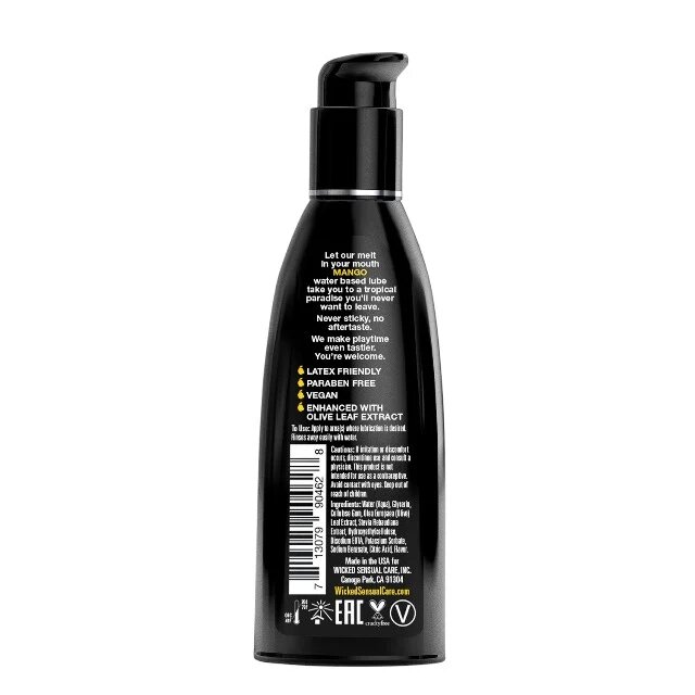 WICKED SENSUAL CARE Lubrifiant cu aromă WICKED Mango formulă inovatoare pe bază de apă efect de durată aromă de mango 60 ml