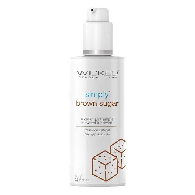 WICKED SENSUAL CARE Lubrifiant cu aromă WICKED Simply Brown Sugar formulă inovatoare pe bază de apă aromă de zahăr brun 70 ml