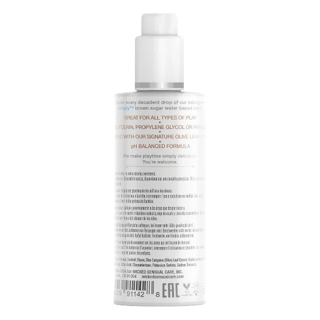 WICKED SENSUAL CARE Lubrifiant cu aromă WICKED Simply Brown Sugar formulă inovatoare pe bază de apă aromă de zahăr brun 70 ml