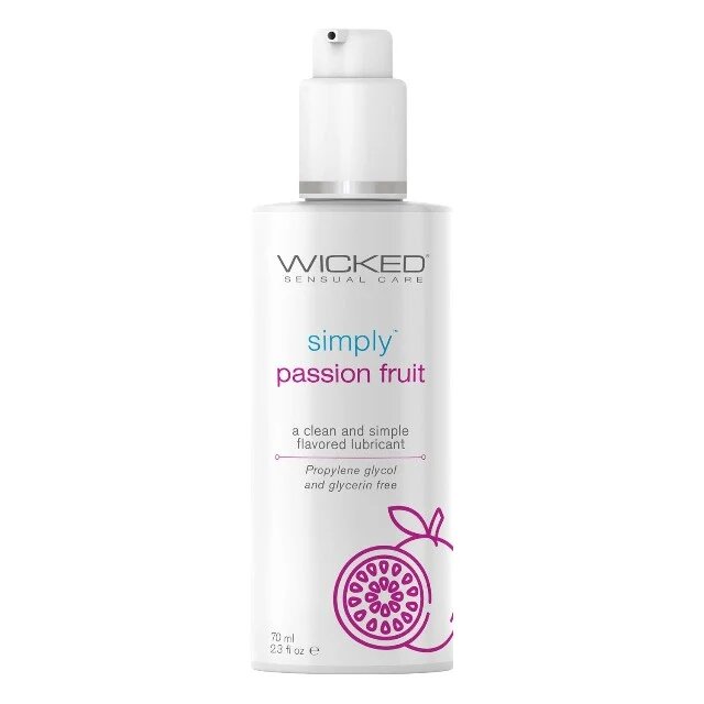 WICKED SENSUAL CARE Lubrifiant cu aromă WICKED Simply Passion Fruit formulă inovatoare pe bază de apă aromă de fructul pasiunii 70 ml