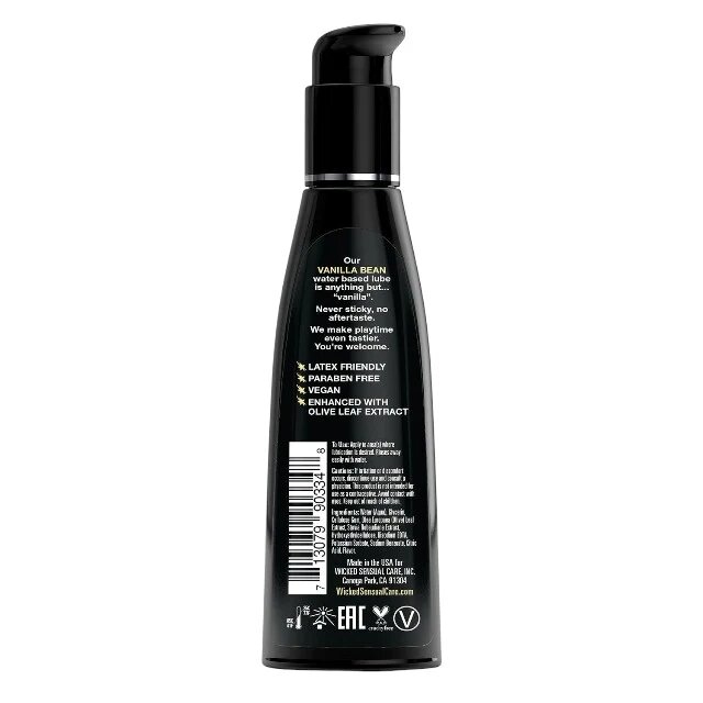 WICKED SENSUAL CARE Lubrifiant cu aromă WICKED Vanilla Bean formulă inovatoare pe bază de apă efect de durată aromă de vanilie 120 ml