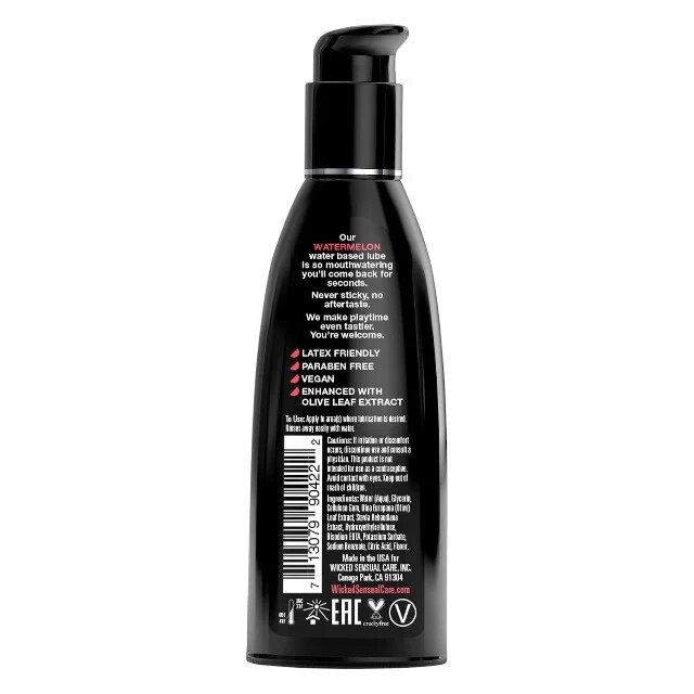 WICKED SENSUAL CARE Lubrifiant cu aromă WICKED Watermelon formulă inovatoare pe bază de apă efect de durată aromă de pepene roșu 60 ml