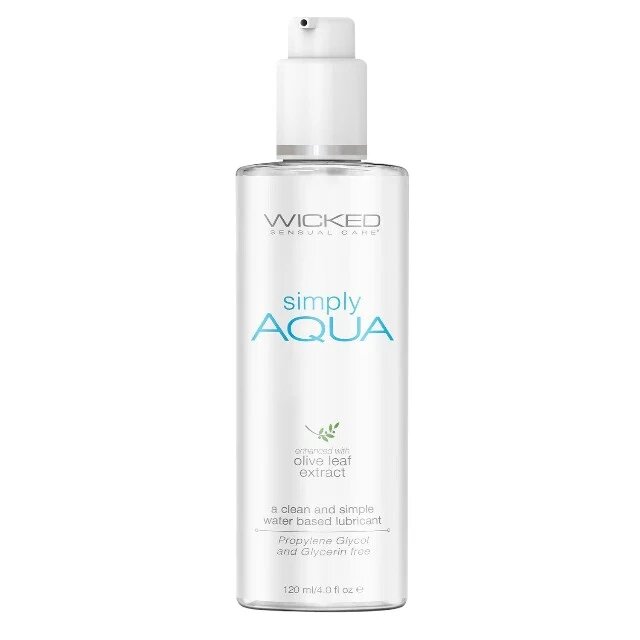 WICKED SENSUAL CARE Lubrifiant pe bază de apă WICKED Simply Aqua formulă inovatoare cu extract de frunză de măslin 120 ml