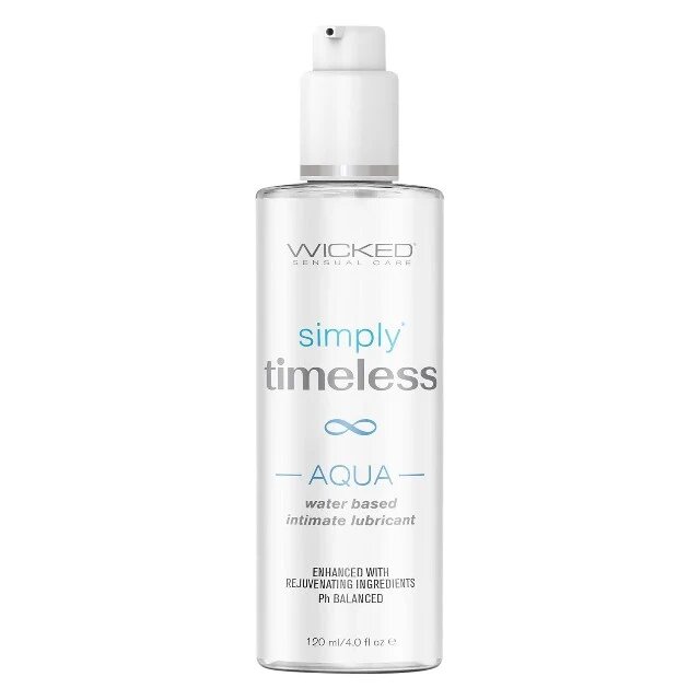 WICKED SENSUAL CARE Lubrifiant pe bază de apă WICKED Simply Timeless Aqua formulă extra-hidratantă cu aloe vera vitamina E și scualan 120 ml