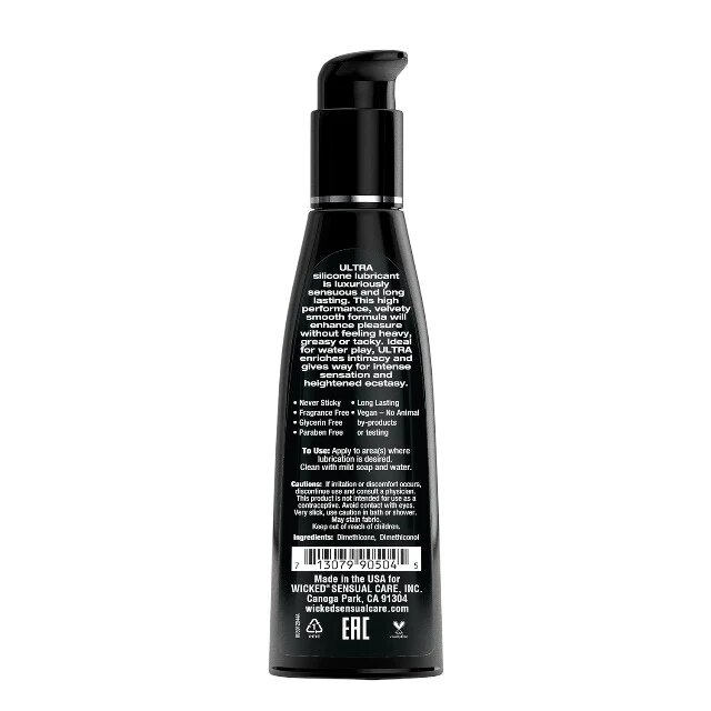 WICKED SENSUAL CARE Lubrifiant pe bază de silicon WICKED Ultra formulă premium cu efect de durată fără parfum fără parabeni 120 ml