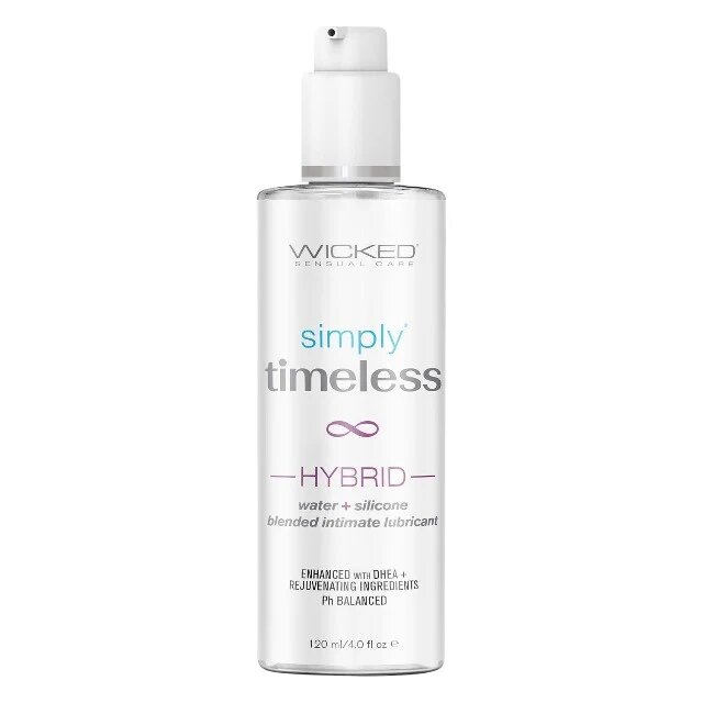 WICKED SENSUAL CARE Lubrifiant WICKED Simply Timeless Hybrid pe bază de apă și silicon formulă extra-hidratantă cu vitamina E și scualan 120 ml