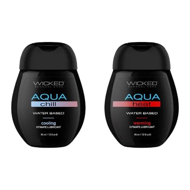WICKED SENSUAL CARE Set 2 lubrifianți WICKED Sensation Kit formulă inovatoare pe bază de apă efecte de răcire și încălzire 2 x 45 ml