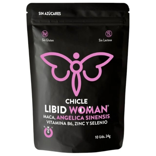 WUG Gumă de mestecat Chicle Libid Woman pentru libido feminin cu maca vitamina B6 zinc și seleniu fără zahăr 10 buc