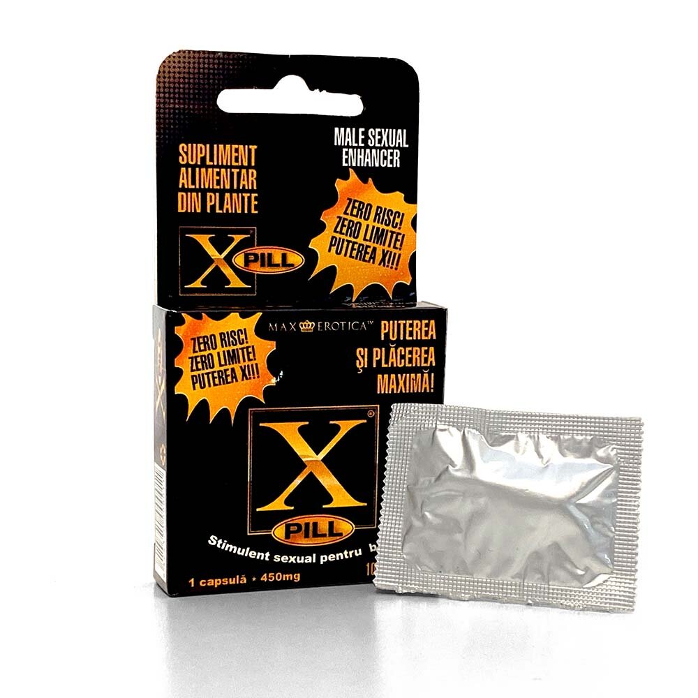 X-PILL Capsulă susține stimularea erecției întârzierea ejaculării și creșterea libidoului 1 buc
