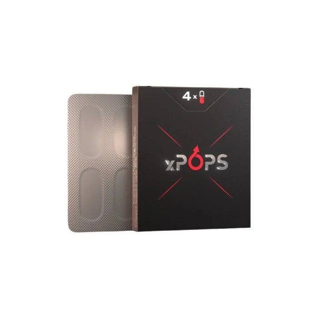 XPOPS Supliment alimentar sub formă de capsule ajută la susținerea potenței și erecției cu ghimbir și palmier pitic 4 buc