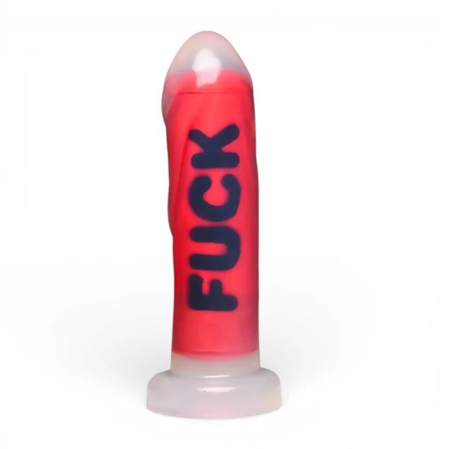 XR Brands Dildo Fuck compatibil cu hamuri strap-on din silicon premium culoare roșu 18.5 cm