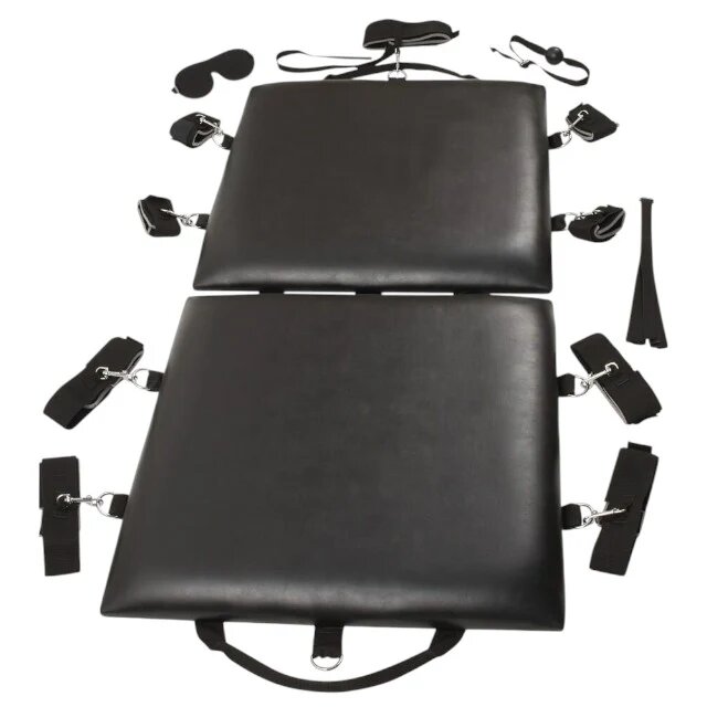 YOU2TOYS Placă pliabilă Bondage Board mobilier căptușit pentru jocuri BDSM cu cătușe zgardă căluș bici și mască incluse