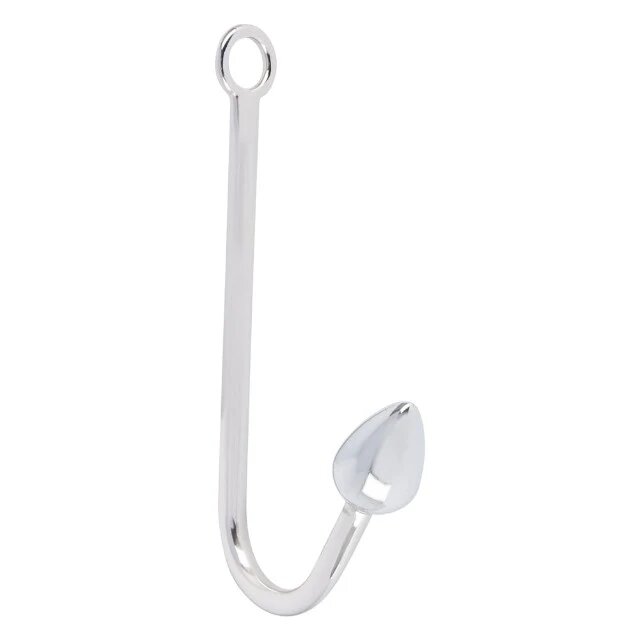 YOU2TOYS Plug anal Bondage Hook în formă de cârlig de pescuit pentru jocuri erotice BDSM lungime 24 cm argintiu