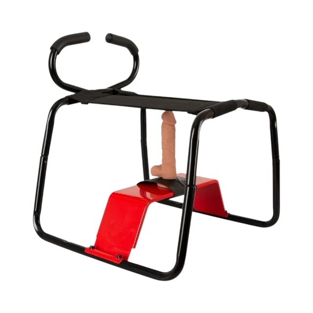 YOU2TOYS Scaun pentru sex The Banger Sex Stool mobilier erotic pentru poziții sexuale cu dildo realist inclus negru cu roșu