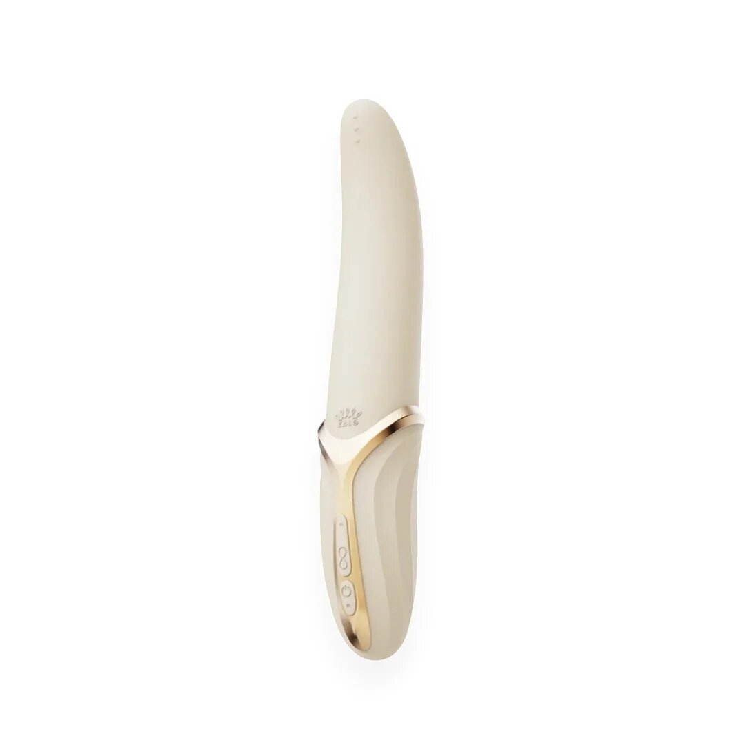 ZALO Vibrator EVE Oral Pleasure în formă de limbă cu funcție de încălzire 6 funcții de vibrație din silicon lichid lungime 22 cm crem